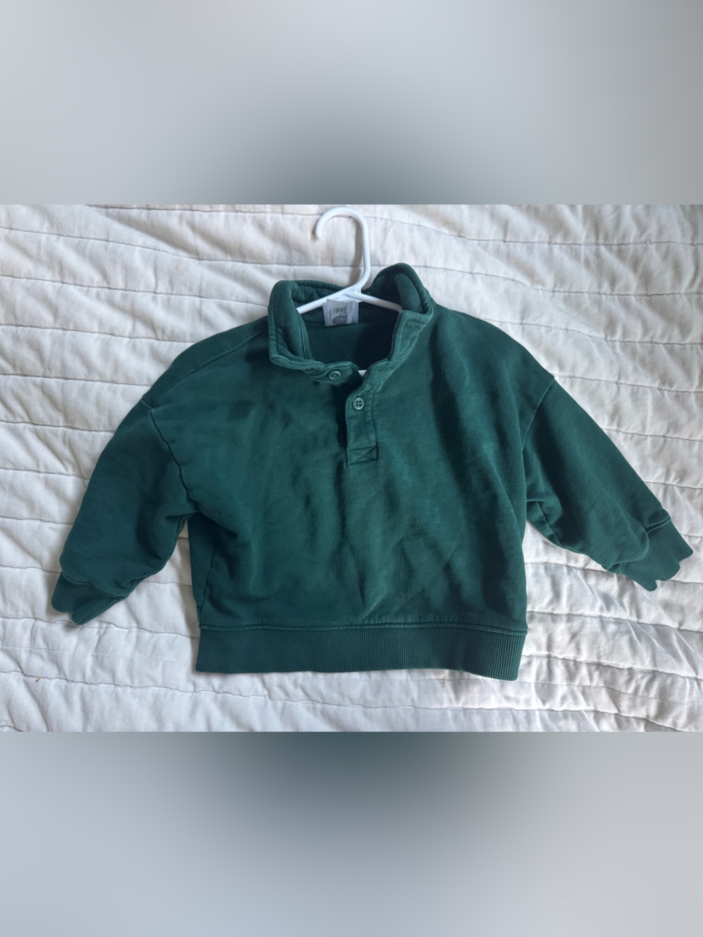 2T Hanna green collared sweatshirt